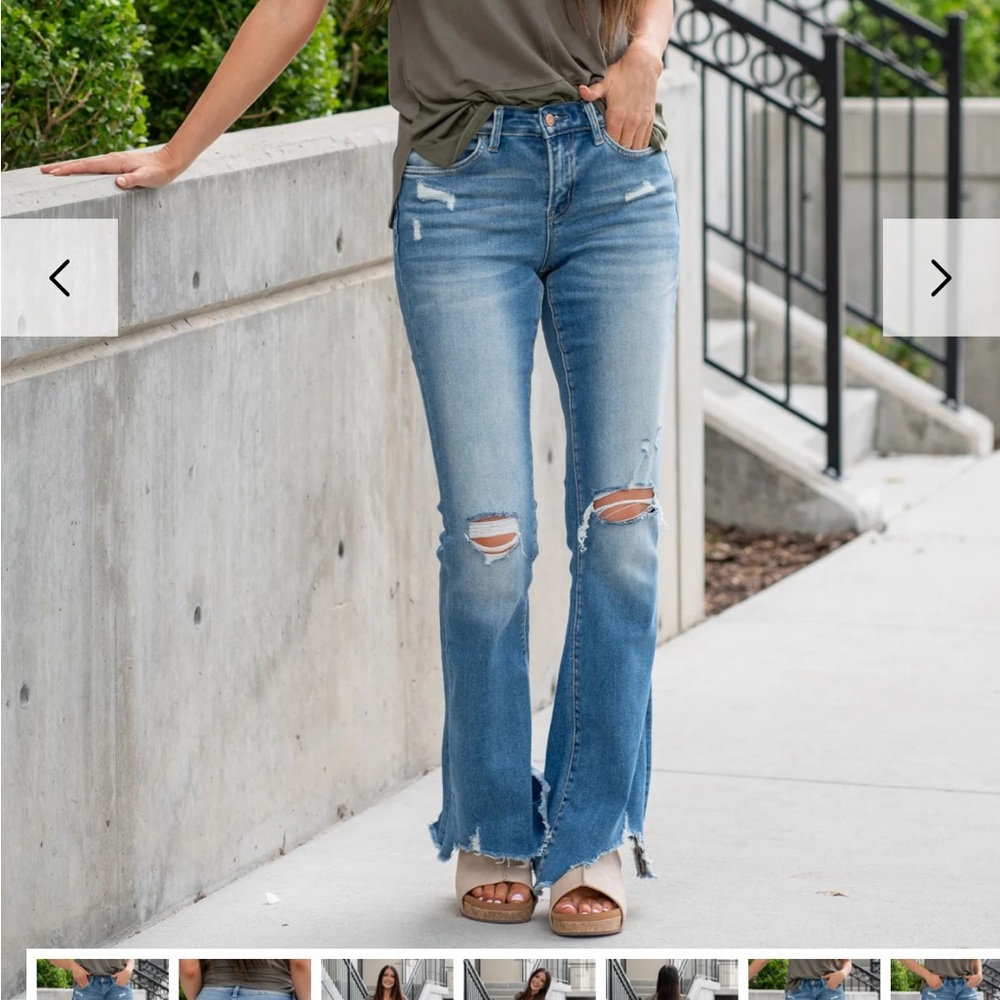 Flying monkey flare jeans